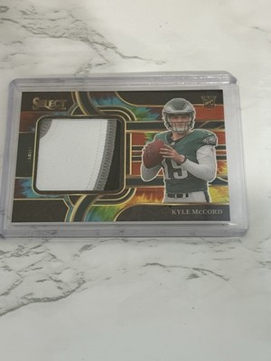 Kyle McCord 2025 Panini Select Jumbo Rookie Tie Dye Prizm Mem /25 Eagles