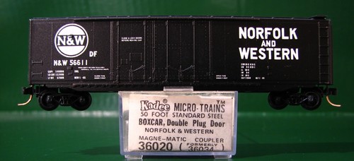Boxcar escala N&W 50' #56611 Kadee 36020 nuevo en caja NPT (ruedas acanaladas) | Zustand: New