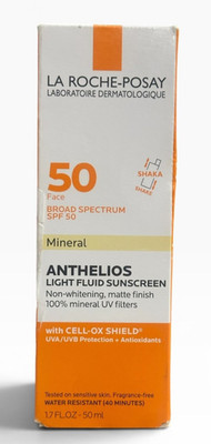 La Roche-Posay Anthelios Mineral Light Sunscreen Fluid, SPF 50 Exp 1/28