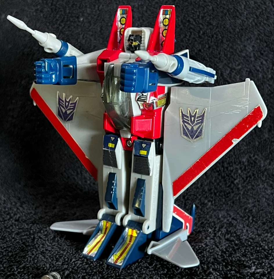 G1 1984 STARSCREAM • RUB SIGN • VINTAGE G1 TRANSFORMERS - Image 3 of 4