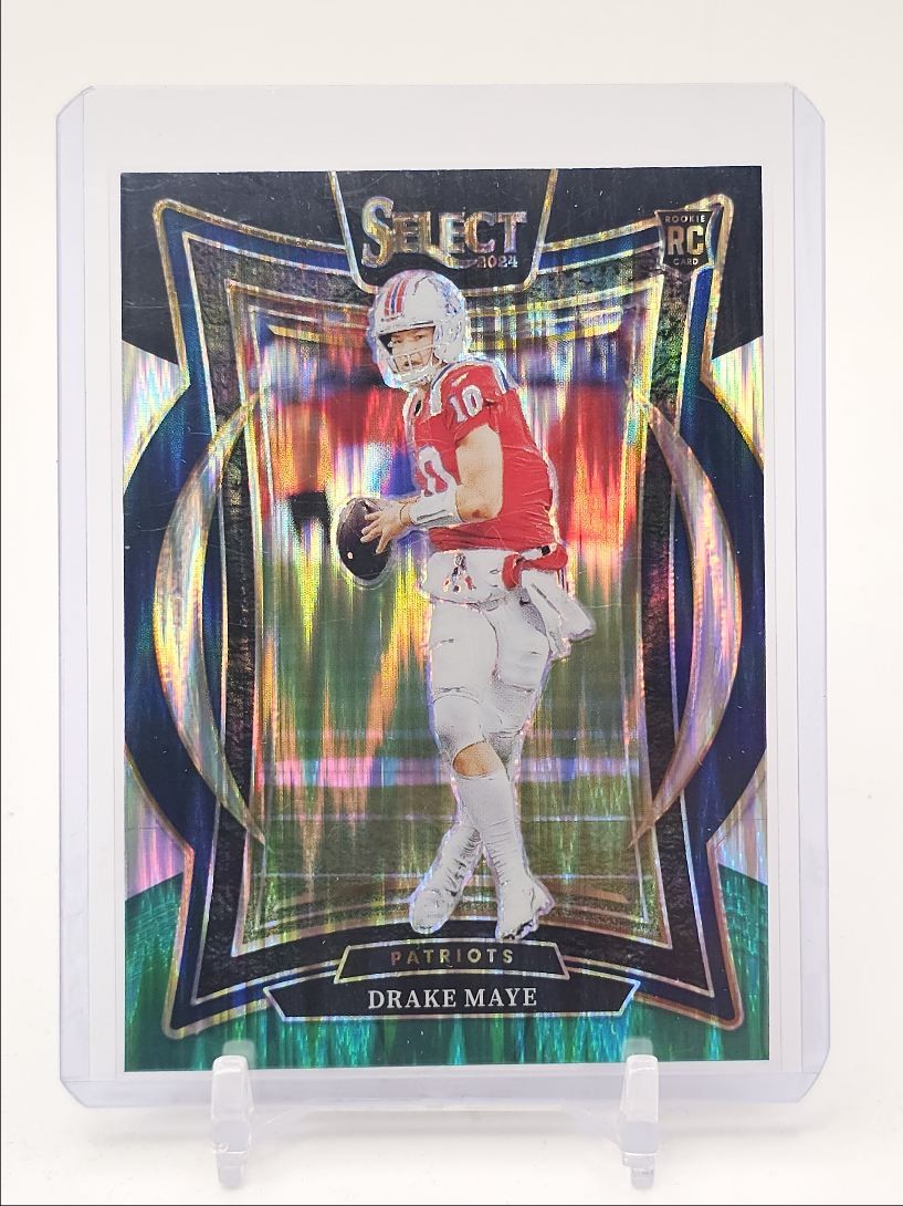 DRAKE MAYE 2024 SELECT CONCOURSE ROOKIE BLACK GREEN SHOCK PATRIOTS RC Q5939