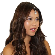 Kristin Perry Swarovski Crystal Tikka Chain Headpiece 