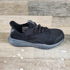 Reebok Flexagon 3.0 Work Shoes Women Sz 8.5 M Black Composite Safety Toe Sneaker
