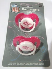 NFL Denver Broncos Pacifier set of Pink Color On Card by baby fanatic