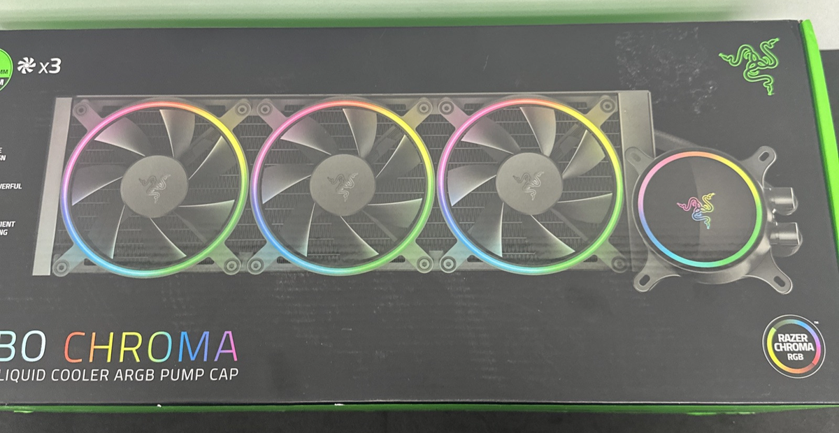 Razer Hanbo Chroma All-In-One 360mm Liquid Cooler ARGB Pump Cap