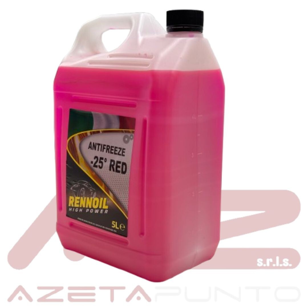 antigelo rosso 5L  25° liquido refrigerante radiatore auto moto benzina diesel