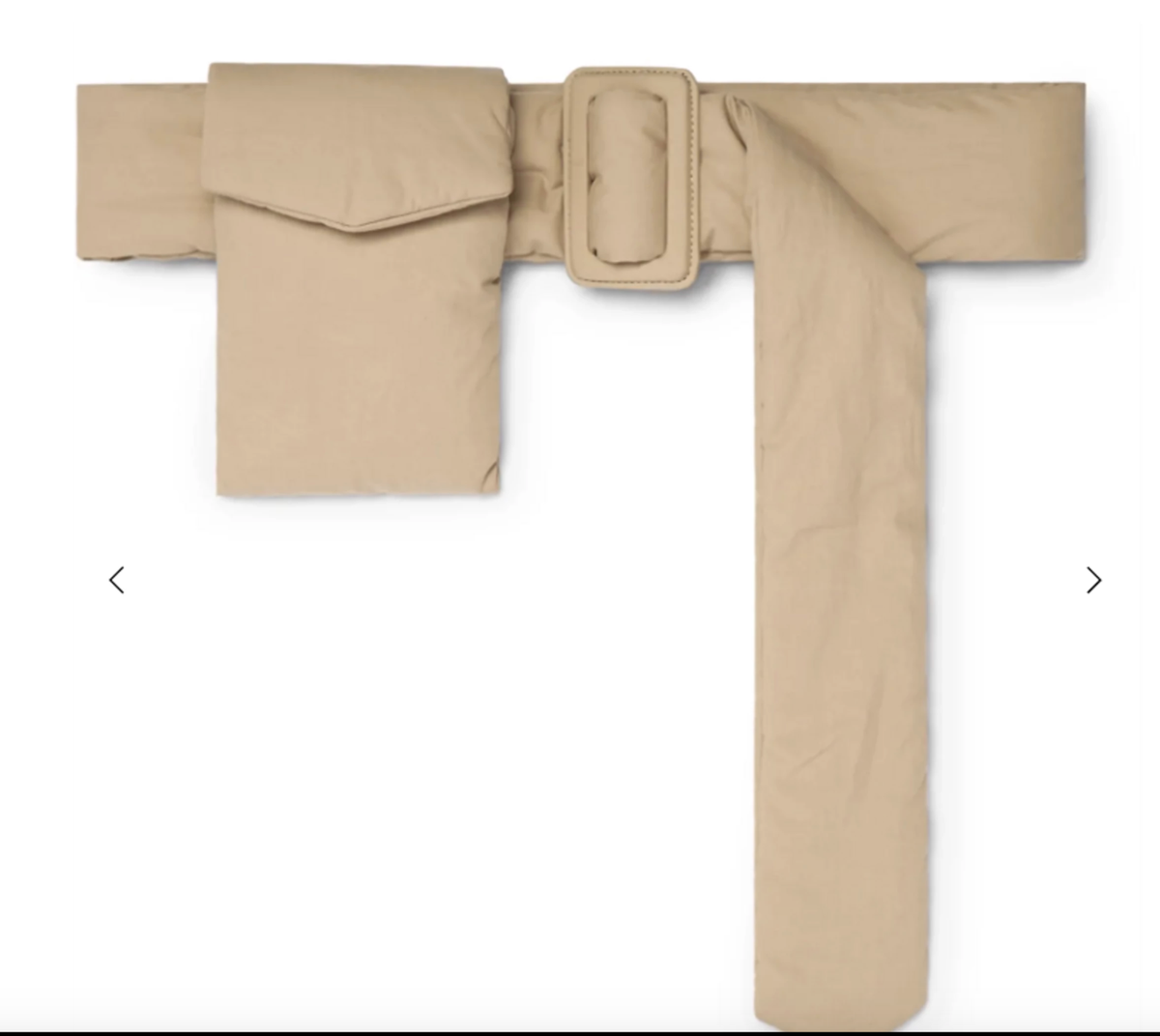 Dries Van Noten RUNWAY Cotton padded belt beige w/ detachable 