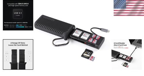 High-Speed Type-C SD Card Reader with Dual Slots for CFexpress and SD/Micro SD - Picture 2 of 12