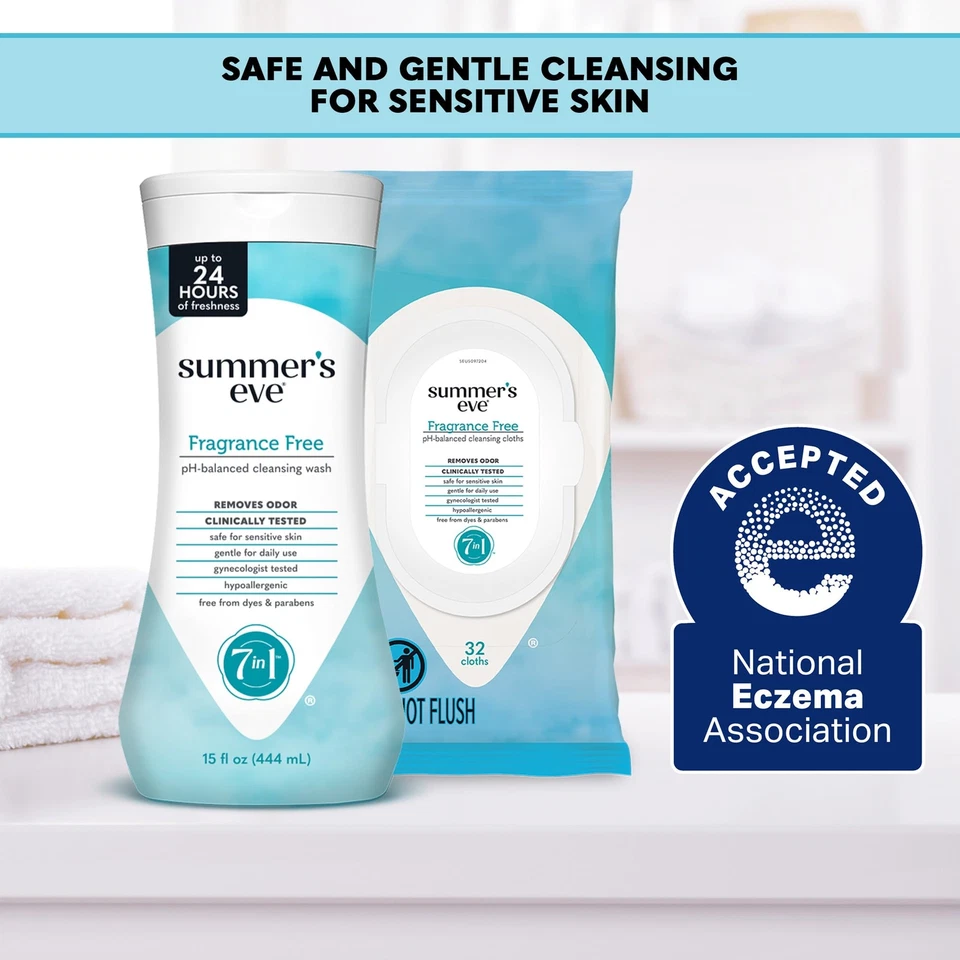 Summer s Eve lavagem feminina suave diária sem fragrância pacote com 3 fl oz 15 - Imagem 3 de 4