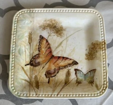 Keller Charles Set Of Six Butterfly Hors D’ Oeuvre Plates