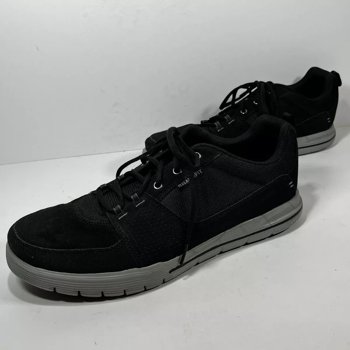 Skechers Mens Arcade II Phase Black Relaxed Fit Leather Sneaker Shoes 11.5 | eBay