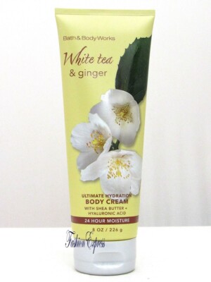 BATH & BODY WORKS WHITE TEA & GINGER BODY CREAM 8 OZ