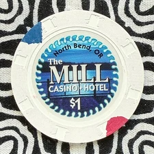 The Mill Hotel $1 North Bend, Oregon Gaming Poker Casino Chip L31