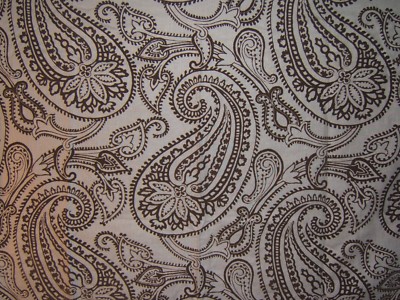 Lee Jofa Groundworks, Paisley Flock, BTP, 55'' W X 36'' L, Color Umber
