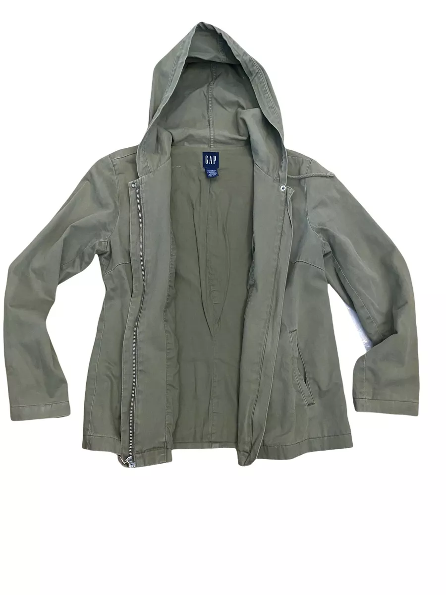Green military jacket with best sale hood