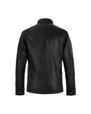 ジャケット・アウター used genuine leather sports jacket XPOSED Mens Real Leather Vintage Smart Casual Brown Military Style