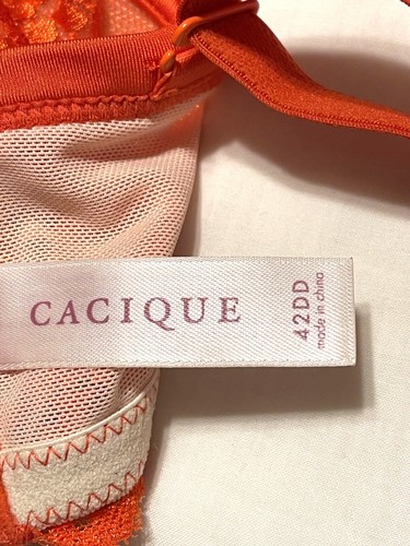 Bra CACIQUE Plus Red 42DD Lightly Padded Cups Underwire Lace Bra 118641 - Picture 7 of 9