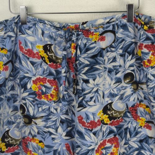 Pantalones capri para mujer Surya XL azules con cuentas lazo cintura ligeros - Imagen 4 de 12