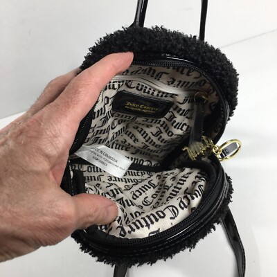 Juicy Couture BACKPACK Black Fuzzy Mini Sherpa Logo Zipper  display picture 1
