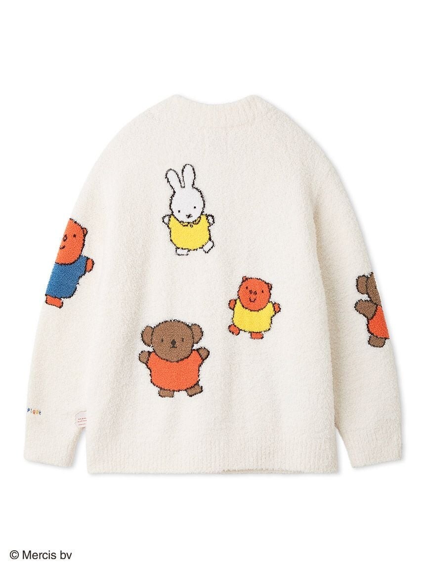 gelato pique（ジェラート ピケ）　ミッフィーカーディガン Gelato Pique Dick Bruna Miffy Unisex Jacquard Cardigan S-M