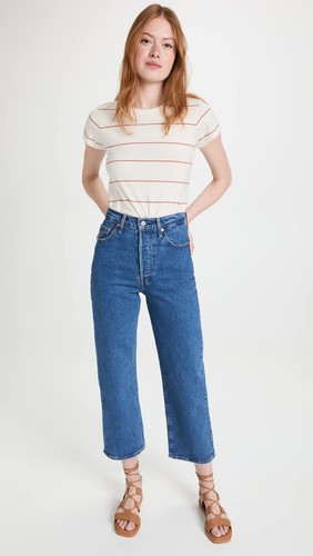 Levi's Women's Premium Ribcage Straight Ankle Jeans, Jazz Pop-Medium Indigo, 30 - 第 5/6 張圖片