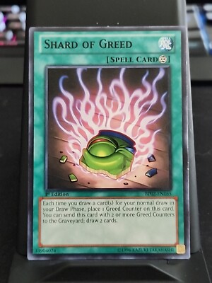 greed card yugioh Yugioh Shard of Greed SS01-ENV01 Ultra Rare 1st Edition Near Mint main image 1