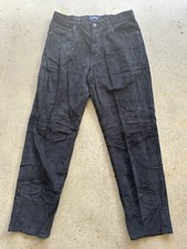 Vintage 1990s St. John  s Bay Black Cotton Corduroy Pants Size 34 x 32