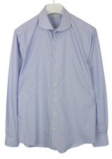 SUITSUPPLY Try On Extra Slim Fit Formal Shirt Men's 43-7 / 17L Cutaway Pinstripe