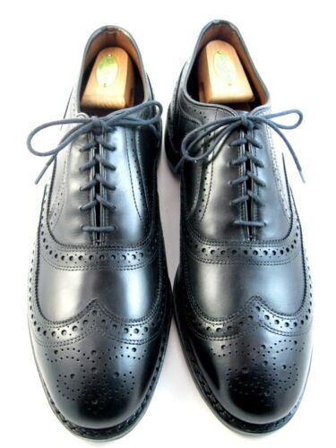 Mens Allen Edmonds Grantham 8029 Black Leather Plain Toe Derby