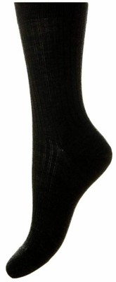 Pantherella Damen Rose Einfach Baumwolle Socken - Schwarz