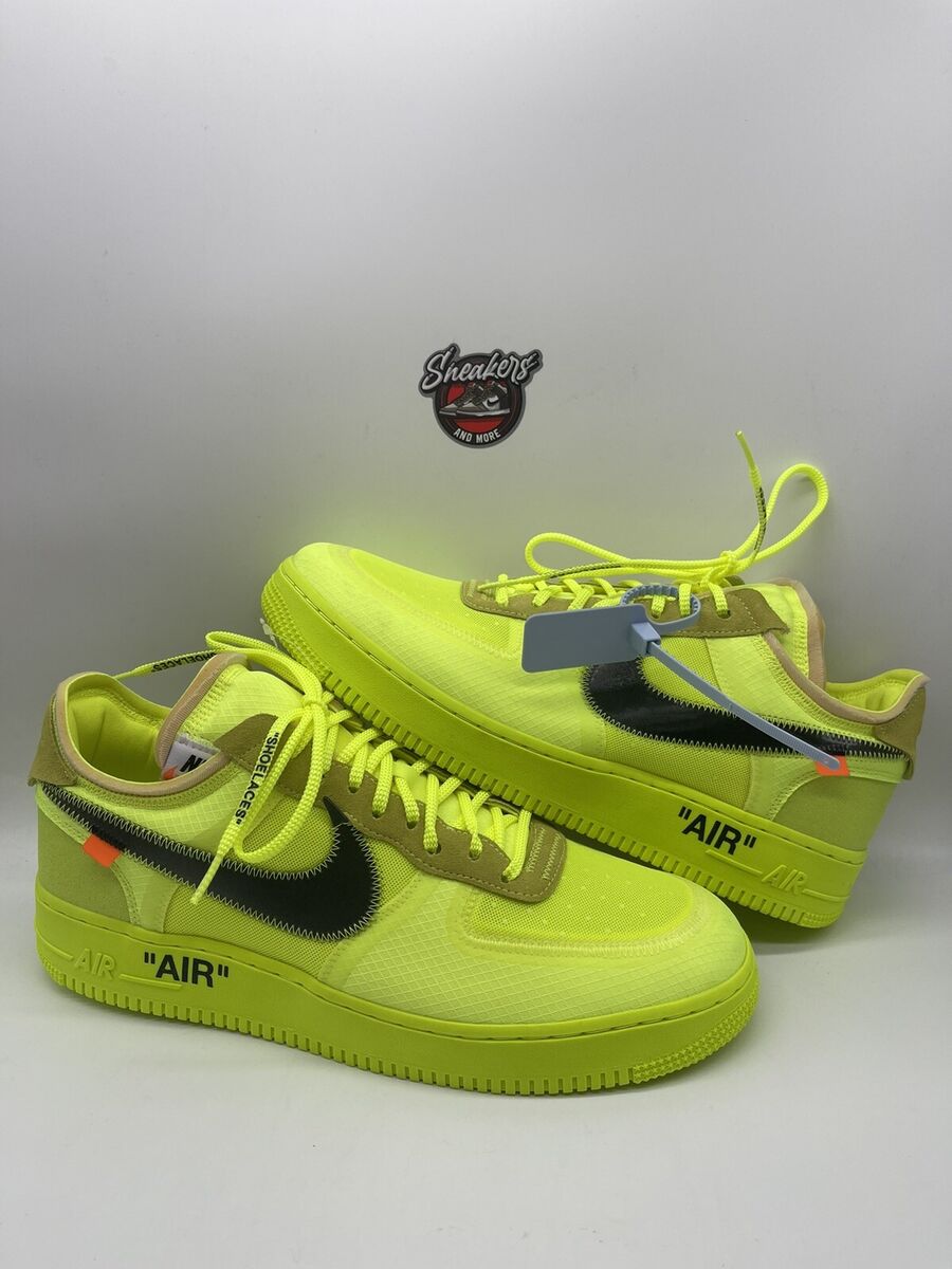 NIKE X OFF-WHITE The 10: Air Force 1 Low 'off-white Volt' Shoes in Yellow