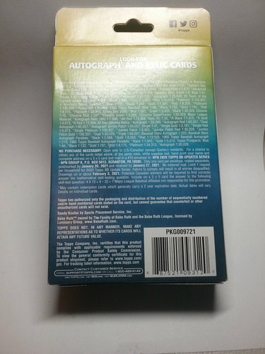 2020 Topps Update Factory Sealed Hanger Box - Picture 2 of 2