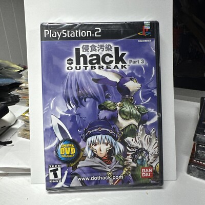 NIB Sony Playstation 2 Dot .Hack Part 3 Outbreak Bandai Black Label NTSC Sealed