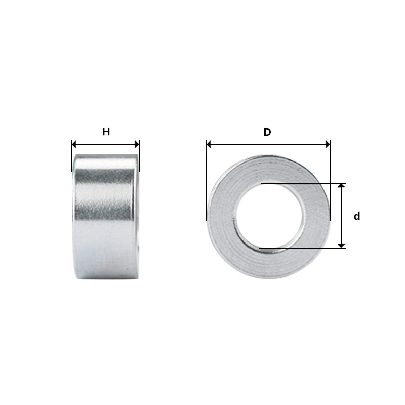 QUARKZMAN Distanzhülsen Aluminium 12 Stück - 2,1x4x10mm Abstandshalter Silber Für Auto & Industrie