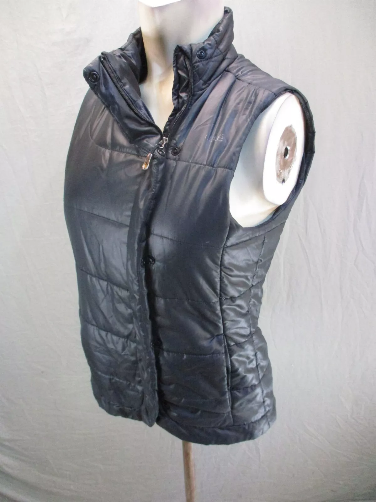 lole fitted full zip stand collar snap insulated jacket
