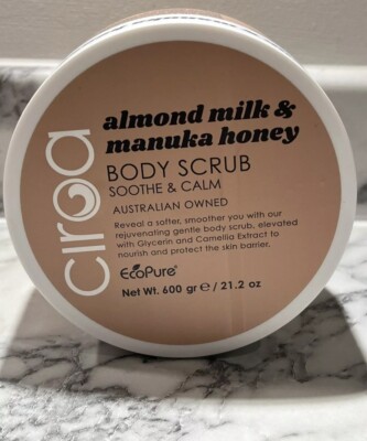 CIROA Mandelmilch & Manuka Honig beruhigendes & beruhigendes Körperpeeling 600g | Brandneu 