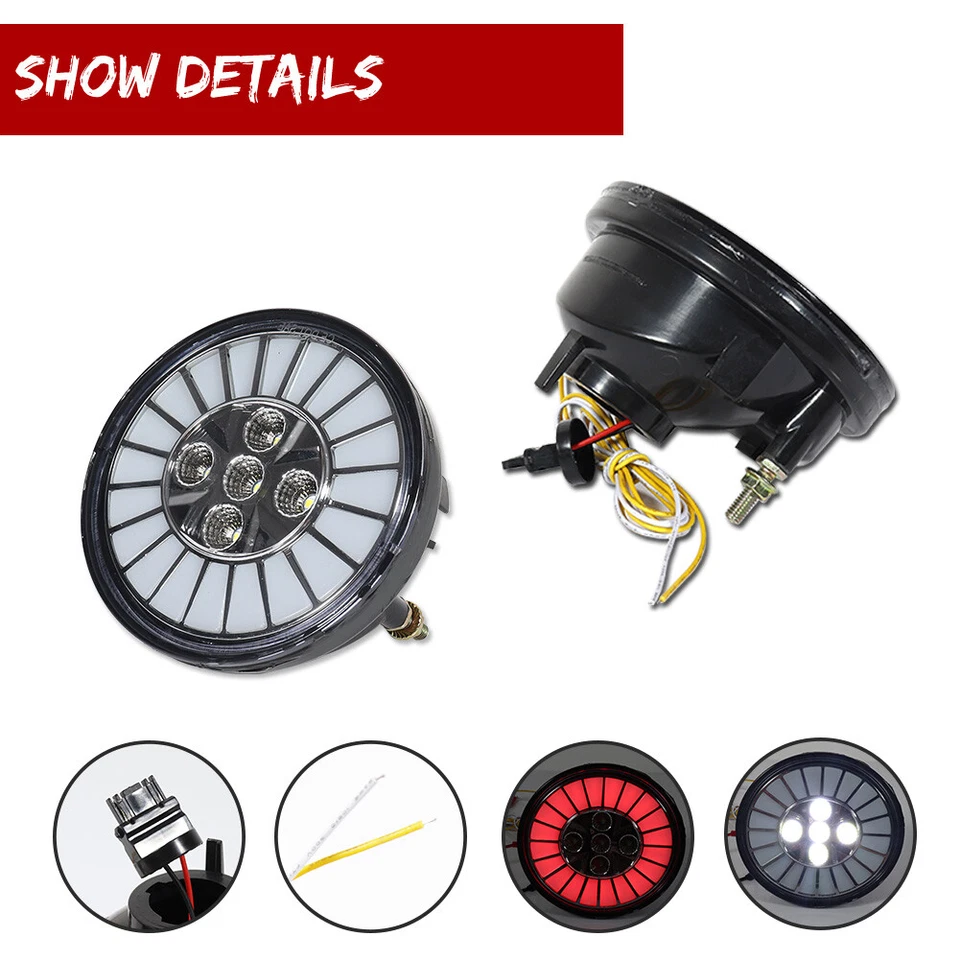 Par de luces traseras transparentes para 02-09 GMC Envoy 06-09 Pontiac Solstice Foto 4 de 4