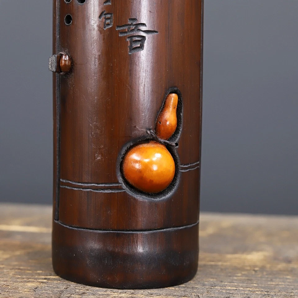 Jaula de madera china de 8"" talla de bambú natural jaula de cricket cooperativa Foto 3 de 4