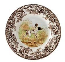 Spode Woodland Dinner Plate - Flat Coated Pointer