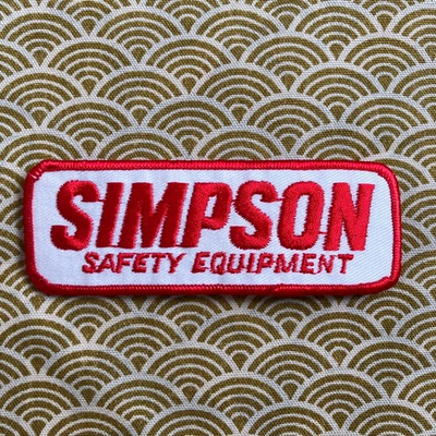 #ad #ad Simpson Logo Embroidered Ironon Patch Red White Vintage $41.35