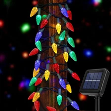 Best Solar Powered Christmas Lights for Outside Outdoor Xmas with 100 Count C6