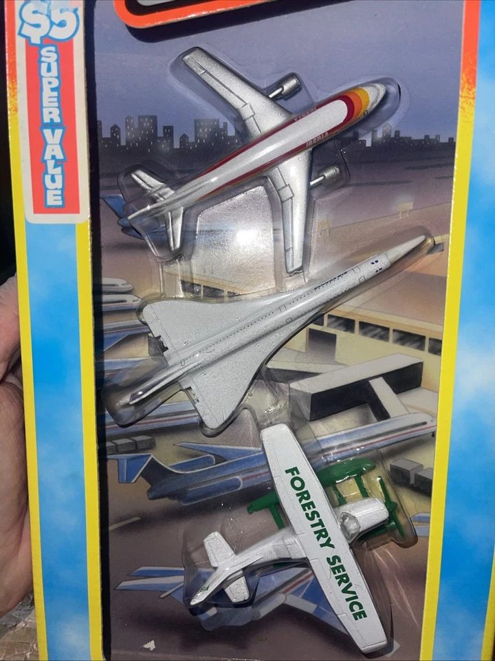 Tyco Matchbox Sky Busters Diecast 3 Pack Concorde, A300, Cessna Nuevo en caja Foto 2 de 4