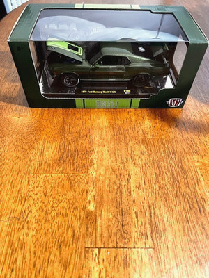 1970 FORD MUSTANG MACH 1  ''GREEN METALLIC''   M2 ''CHASE''  DEFECTS on PLASTIC TOP