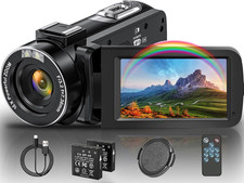 2.7K Camcorder Video Camera Full HD 48MP Camcorder for YouTube 3.0 Inch IPS Scre