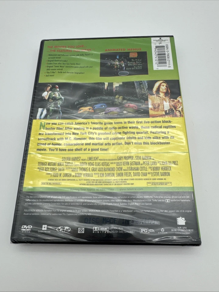 TEENAGE MUTANT NINJA TURTLES THE ORIGINAL 1990 MOVIE New Sealed DVD TMNT - Image 4 of 4