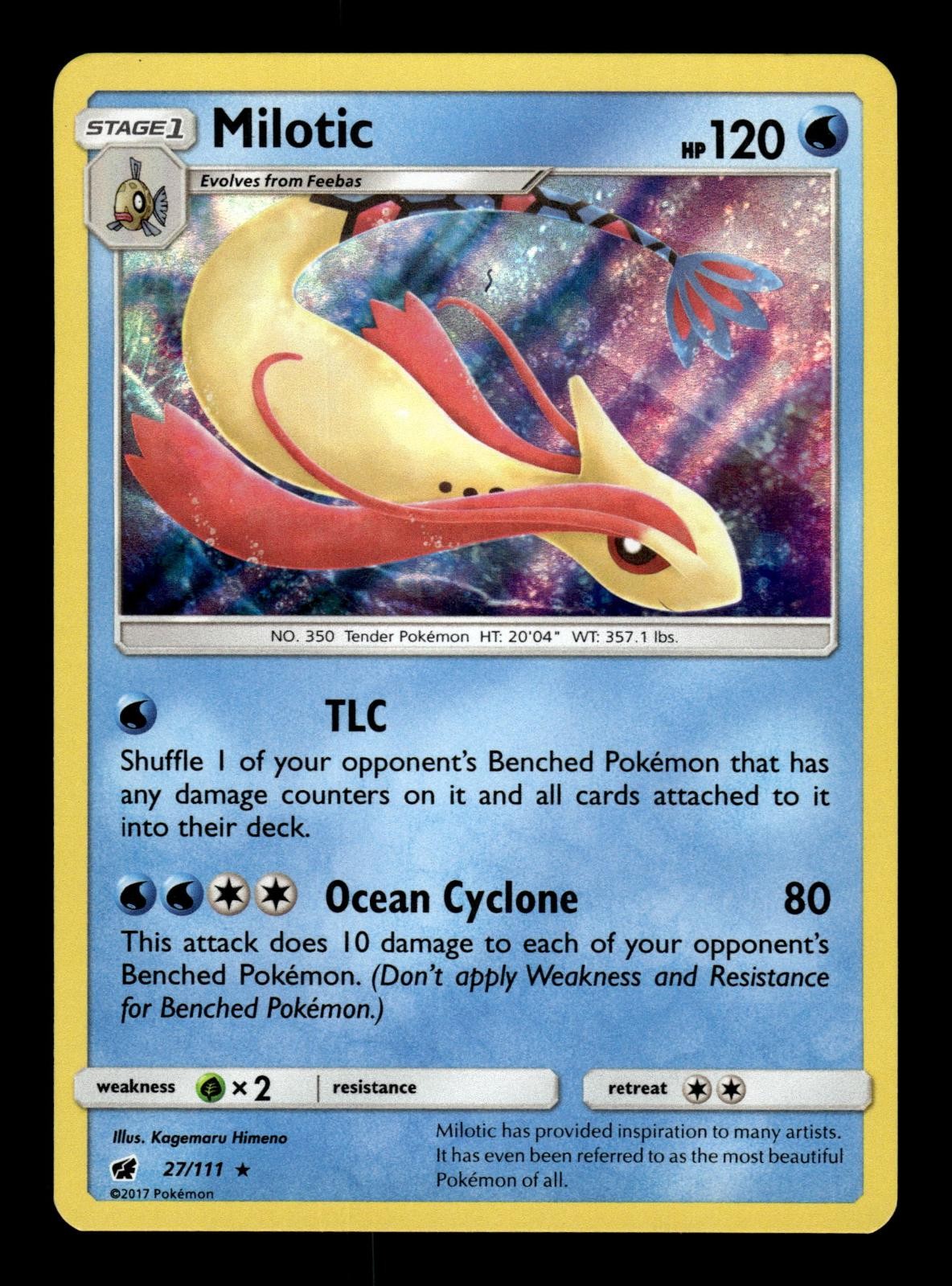 Milotic 27/111 Holo Rare Crimson Invasion Pokemon Near Mint