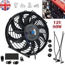 12V Universal 12 inch Slim Fan Push Pull Electric Radiator Cooling Mount Kit