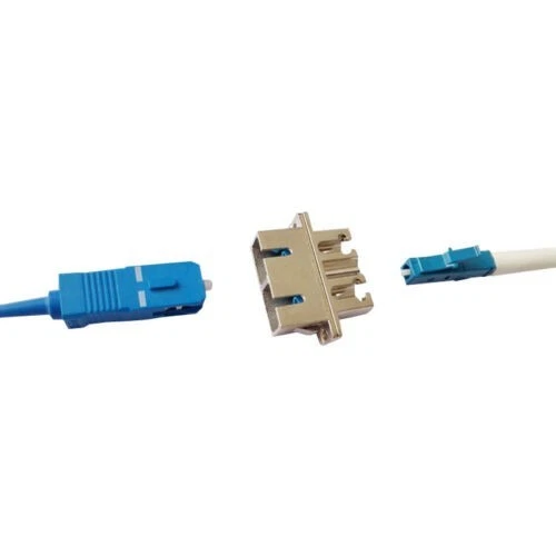 SM Fiber Optic Hybrid Adapters Coupler LC Female-SC Female Metal Housing Duplex - Image 2 of 4