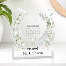 Personalised Wedding Horseshoe Gifts For Bride and Groom Mr & Mrs Presents