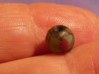 ANCIENT SOUTH EAST ASIAN PYU BANDED GLASS HEIRLOOM BEAD BEAD 77-7.8 mm WORN — photo 2